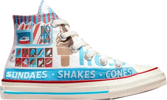 Кроссовки Converse Chuck 70 High PS Sweet Scoops, белый