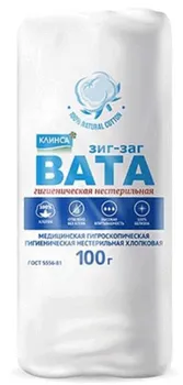Вата Зиг-Заг н/с хирург, 100 г