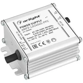 Блок питания Arlight ARPV-LG24040-PFC 24V 40W IP67 1,67A 029695