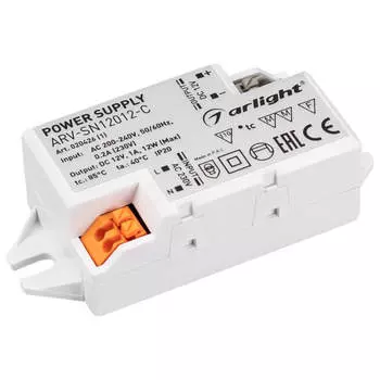 Блок питания Arlight ARV-SN12012-C 12V 12W IP20 1A 020426(1)