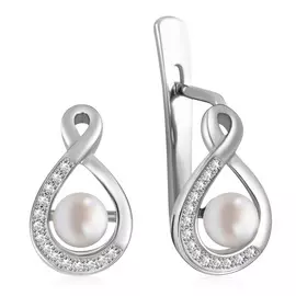 Серьги из золота с жемчугом и бриллиантами 1Ж20066-141