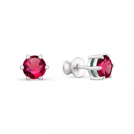 Серьги-пусеты из серебра 02-1194/00ШР-00