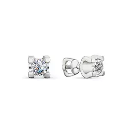 Серьги-пусеты из серебра 02-1253/00КЦ-00