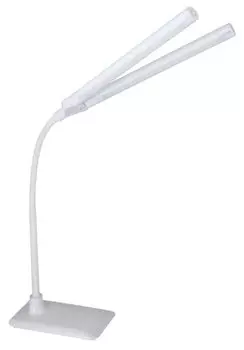Светильник настольный Camelion Light Advance KD-794 C01, светодиоды, 10 Вт, 4000K/750лм, 4 уровня яркости, 2 плафона, белый (12492)