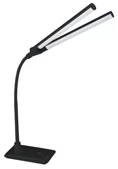 Светильник настольный Camelion Light Advance KD-794 C02, светодиоды, 10 Вт, 4000K/750лм, 4 уровня яркости, 2 плафона, черный (12493)