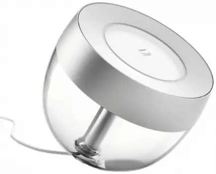 Светильник настольный Philips Hue Iris Silver, светодиоды, 8.1 Вт, 2000–6500K/570лм, без ламп, Необходим блок управления для голосового помощника, серебристый (929002376701)