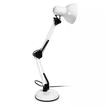 Светильник настольный Smartbuy SBL-DL-E27-w, E27, 60 Вт, без ламп, белый/чёрный (SBL-DL-E27-w)