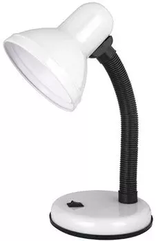 Светильник настольный Ultraflash UF-301P С01, E27, 60 Вт, без ламп, белый (12367)