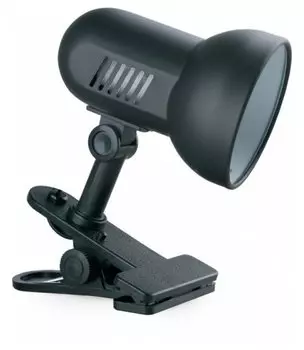 Светильник на прищепке Camelion Light Solution H-035 C02, E27, 60 Вт, без ламп, черный (7197)