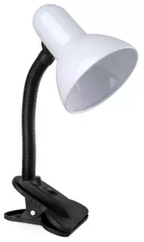 Светильник на прищепке Camelion Light Solution KD-320 C01, E27, 60 Вт, без ламп, белый (10994)