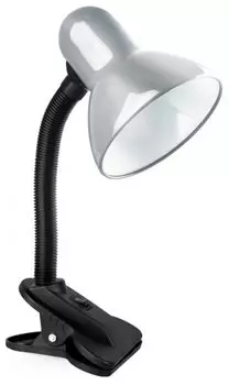 Светильник на прищепке Camelion Light Solution KD-320 C03, E27, 60 Вт, без ламп, серебристый (10995)