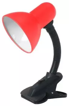 Светильник на прищепке Camelion Light Solution KD-320 C04, E27, 60 Вт, без ламп, красный (9220)