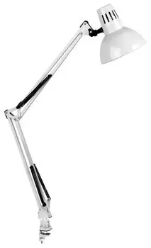 Светильник на струбцине Camelion Light Solution KD-312 C01, E27, 60 Вт, без ламп, белый (5764)