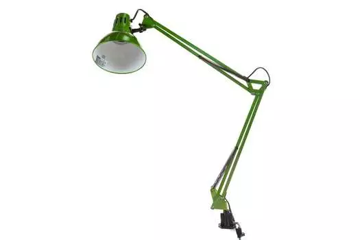 Светильник на струбцине Camelion Light Solution KD-312 C05, E27, 60 Вт, без ламп, зеленый (12339)