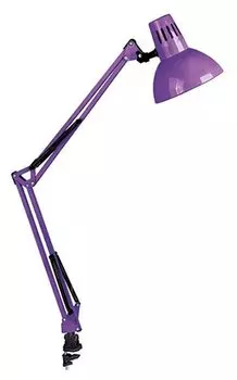 Светильник на струбцине Camelion Light Solution KD-312 C12, E27, 60 Вт, без ламп, фиолетовый (12341)