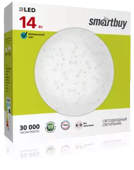 Светильник потолочный светодиодный, 14Вт, 6000K, IP20, SMARTBUY (SBL-MD-14-W-6K)