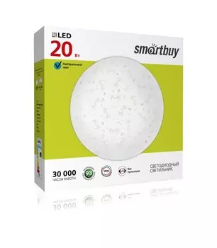 Светильник потолочный светодиодный, 20Вт, 6000K, 1200лм, IP20, SMARTBUY (SBL-Cube-20-W-6K)