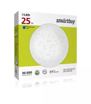 Светильник потолочный светодиодный, 25Вт, 6000K, 1500лм, IP20, SMARTBUY (SBL-Cube-25-W-6K)