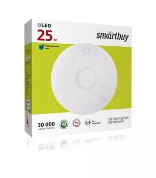 Светильник потолочный светодиодный, 25Вт, 6000K, 1500лм, IP20, SMARTBUY (SBL-Ring-25-W-6K)
