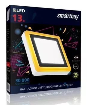 Светильник потолочный светодиодный DLB , 13Вт, 6500K, 1040лм, встраиваемый, IP20, SMARTBUY (SBLSq-DLB-13-65K-O)