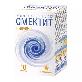 Эркафарм Минералдетокс Смектит+Инулин порошок для приготовления суспензии для приема внутрь Ваниль 4,24 г 10 шт