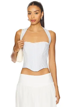 Топ Danica Majorelle, blue & white stripe