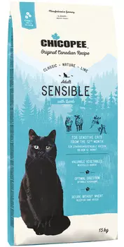 Chicopee Classic Nature Line Cat Adult Sensible для взрослых кошек с чувствительным пищеварением с ягненком (1,5 кг)