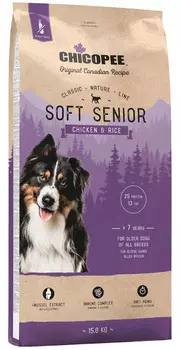 Chicopee Classic Nature Line Soft Senior Chicken &amp; Rice полувлажный для пожилых собак всех пород с курицей и рисом (15 кг)