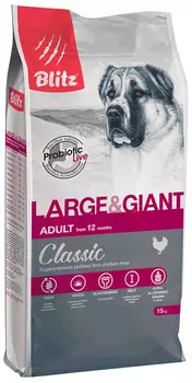 Blitz Classic Adult Large &amp; Giant Breeds Chicken для взрослых собак крупных пород с курицей (15 кг)