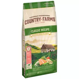 Country Farms Adult Dog Classic Recipe для взрослых собак с лососем (12 кг)