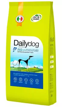 Dailydog Adult Medium &amp; Large Breed Fish &amp; Potatoes монобелковый для взрослых собак средних и крупных пород с рыбой и картофелем (12 + 12 кг)