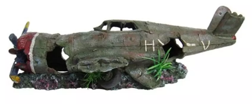 Декор грот для аквариума Самолет, 45 х 21 х 14,5 см, Barbus, Decor 048 (1 шт)