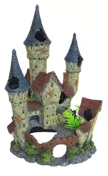 Декор грот для аквариума Замок, 12 х 11 х 21 см, Barbus, Decor 006 (1 шт)