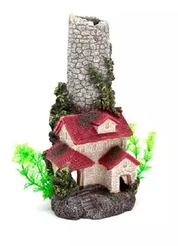 Декор грот для аквариума Замок, 15 х 14,5 х 28 см, Barbus, Decor 009 (1 шт)