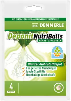 Добавка профессиональная грунтовая Dennerle Nutriballs уп. 4 таблетки (1 уп)