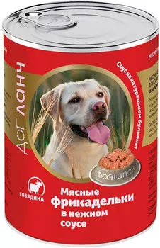 Dog Lunch фрикадельки для взрослых собак с говядиной в соусе (850 гр)
