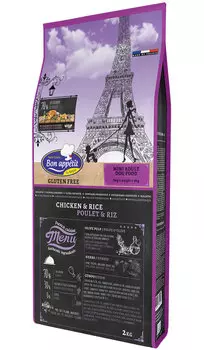 Bon Appetit Dog Adult Mini Chicken &amp; Rice для взрослых собак маленьких пород с курицей и рисом (0,4 кг)