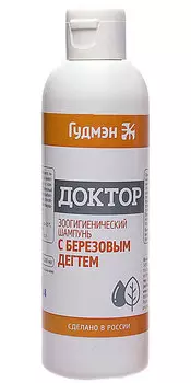 доктор шампунь с березовым дегтем для лечения кожных заболеваний (200 мл)