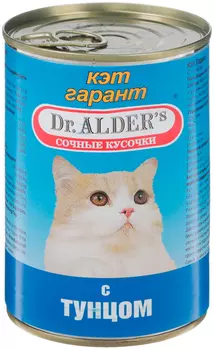 Dr. Alder's Cat Garant для взрослых кошек с тунцом в соусе (415 гр х 24 шт)