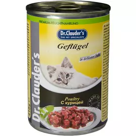 Dr.clauder’s для взрослых кошек с курицей в соусе (415 гр х 12 шт)