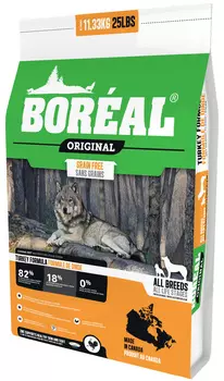 Boreal Original Dog беззерновой для собак и щенков всех пород с индейкой (4 кг)