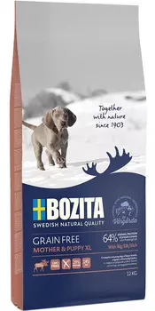 Bozita Grain Free Mother &amp; Puppy Xl Elk беззерновой для щенков крупных пород, беременных и кормящих сук с лосем (12 кг)