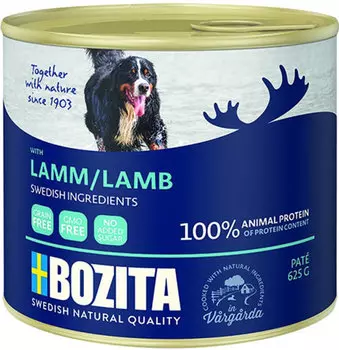 Bozita Lamb для собак и щенков паштет с ягненком (625 гр)