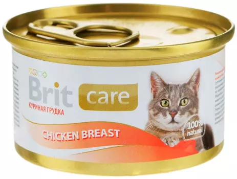 Brit Care Cat Chicken Breast для взрослых кошек с куриной грудкой (80 гр х 12 шт)