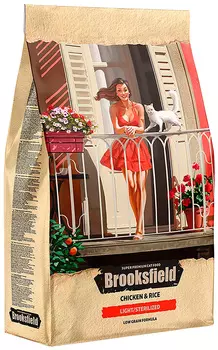 Brooksfield Adult Cat Light/sterilized для взрослых кастрированных котов и стерилизованных кошек с курицей и рисом (0,4 кг)