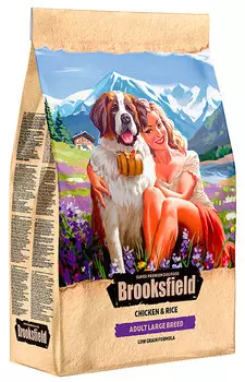 Brooksfield Adult Large Breed для взрослых собак крупных пород с курицей и рисом (12 кг)