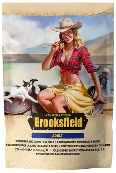 Brooksfield Cat Adult для взрослых кошек с говядиной и морковью в желе (85 гр х 22 шт)