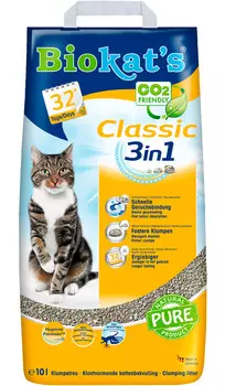 Biokat's Classic 3 in 1 наполнитель комкующийся для туалета кошек (10 л)