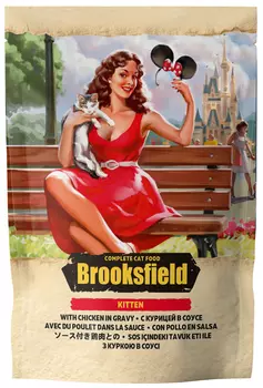 Brooksfield Kitten для котят с цыпленком в соусе (85 гр х 22 шт)