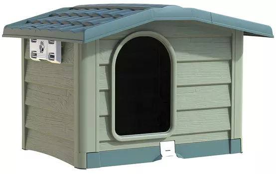 Будка для собак Bama Pet Bungalow L зеленый пластик 101 х 94 х 77 см (1 шт)